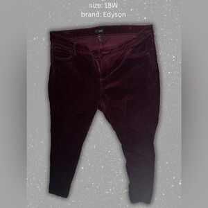 Burgundy Skinny Corduroy Jeans